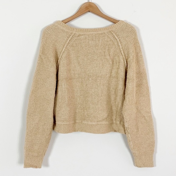 Free People V-Neck Cropped Sweater, New - Picture 5 of 5